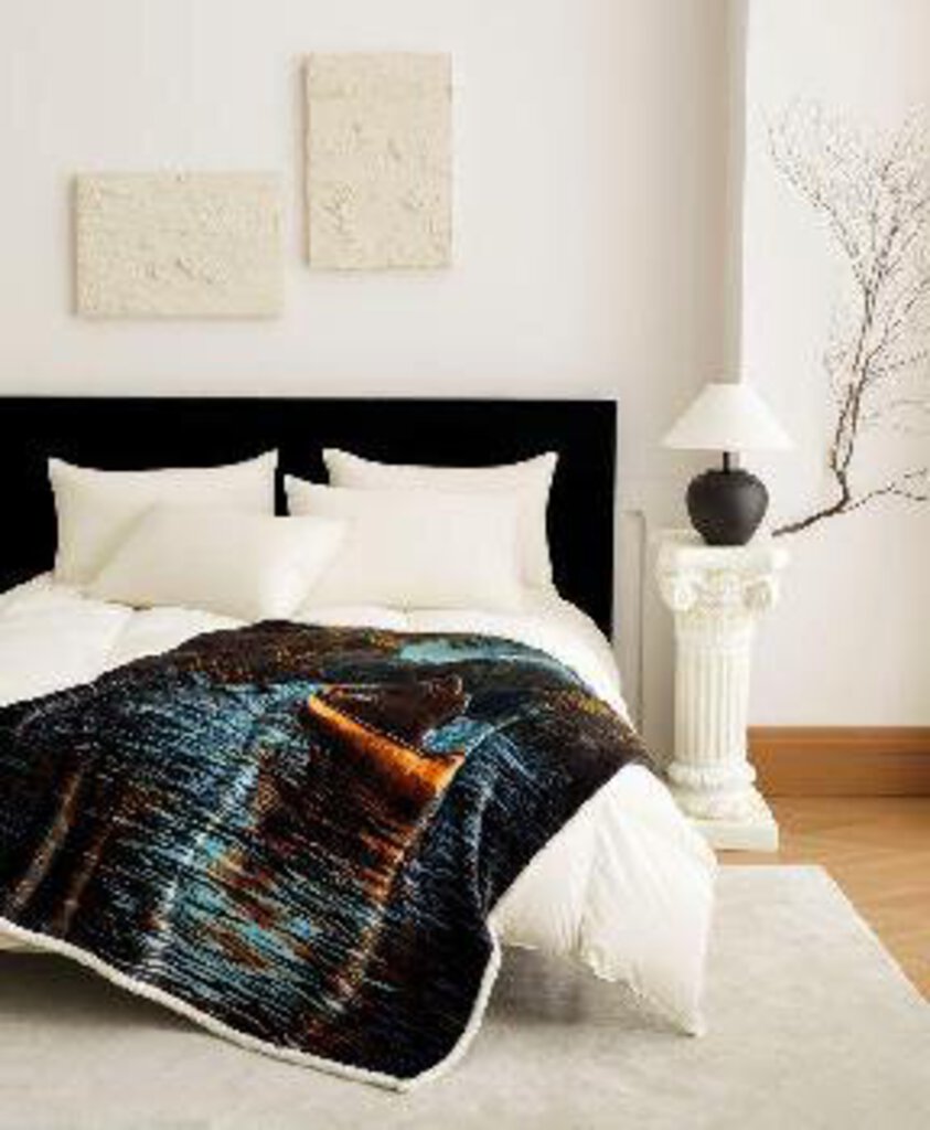 DTR24148 50x60 Down the River Sasquatch Flannel Throw