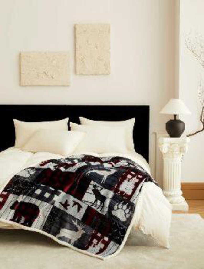 DTR24149 50x60 Mountain Trails Flannel Throw