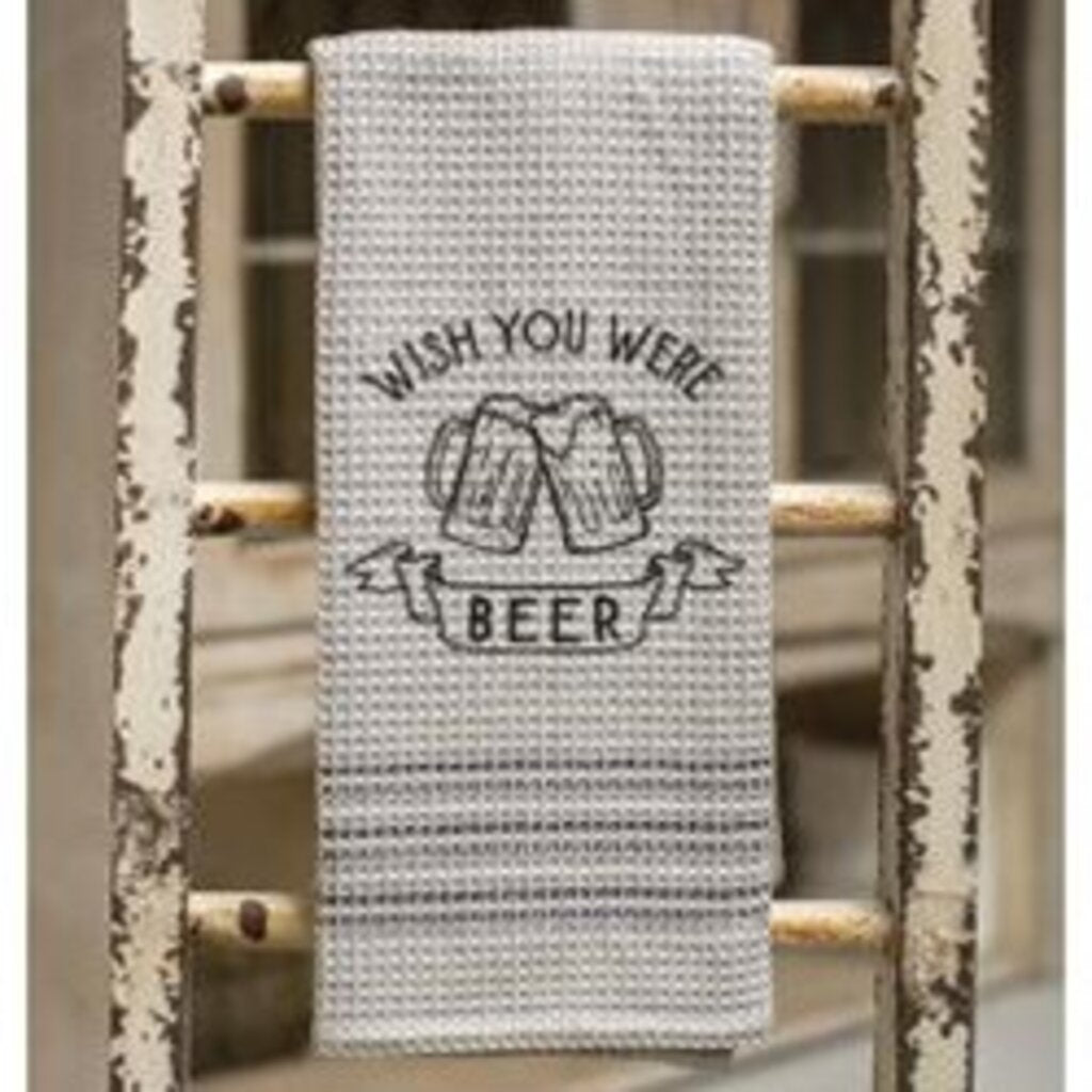 Wish You Were Beer Dish Towel