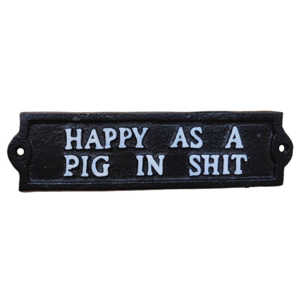 75930 8.5" Happy as a Pig Plaque