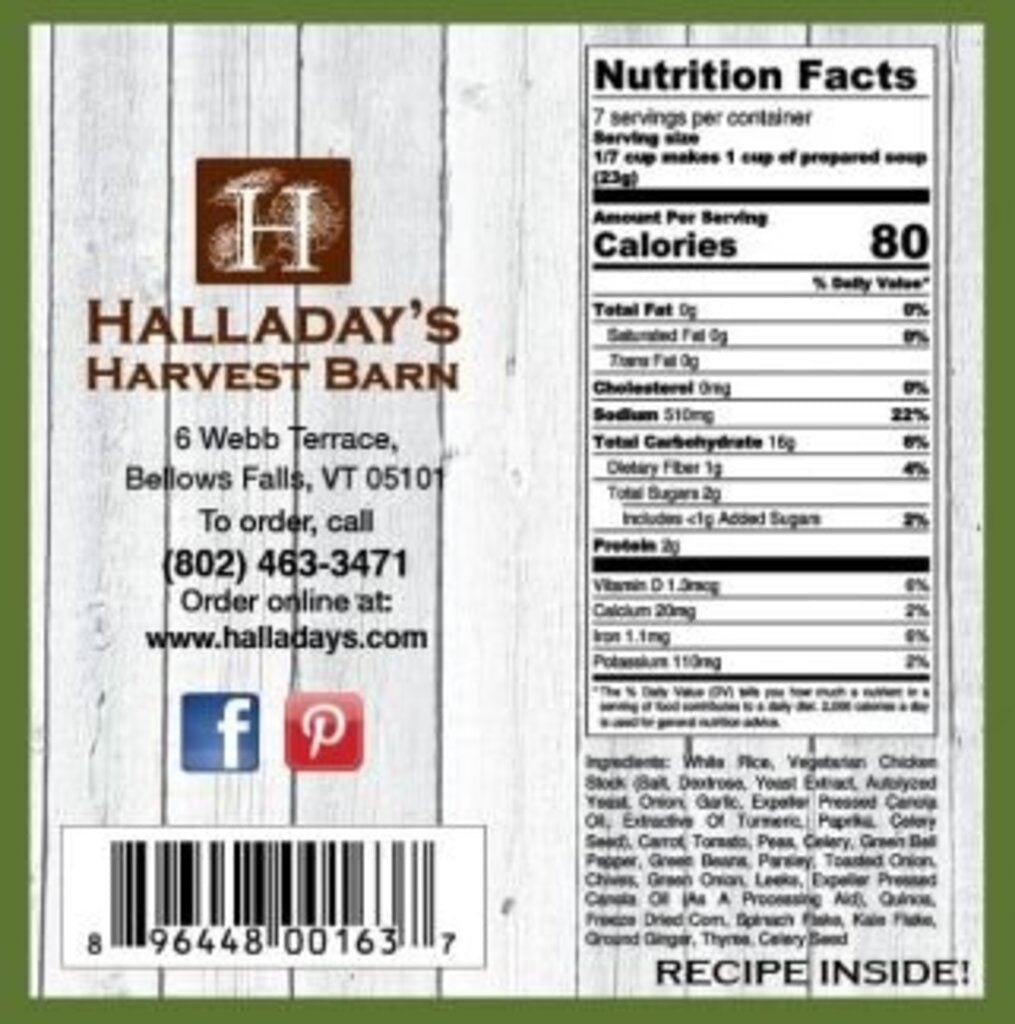 Halladay's Country Chicken Vegetable