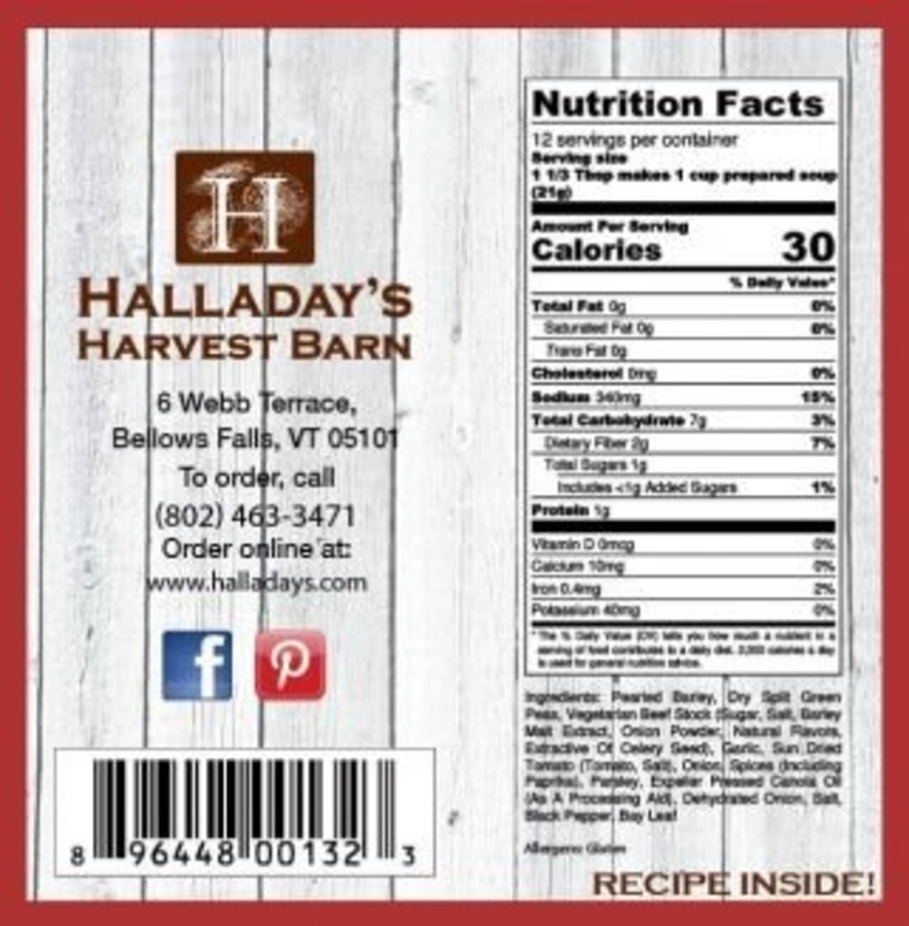 Halladay's Farmhouse Barley Vegetable Stew