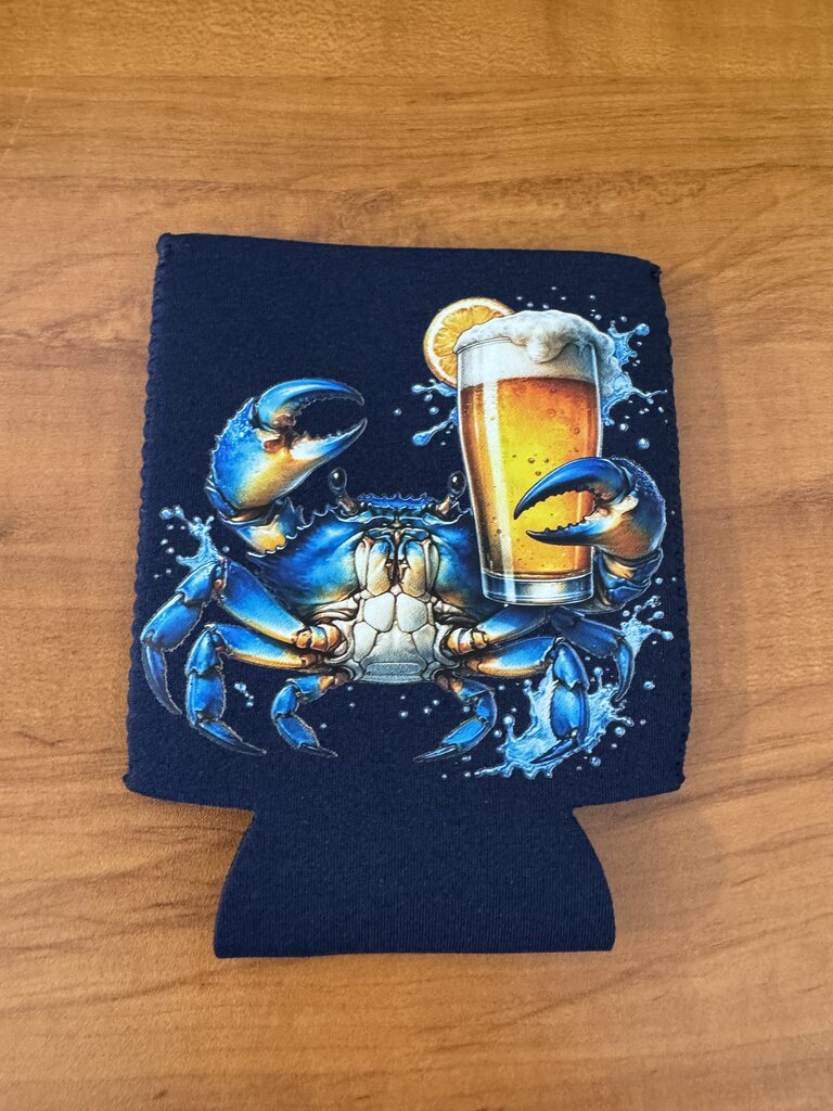 Drinking Crab Koozie