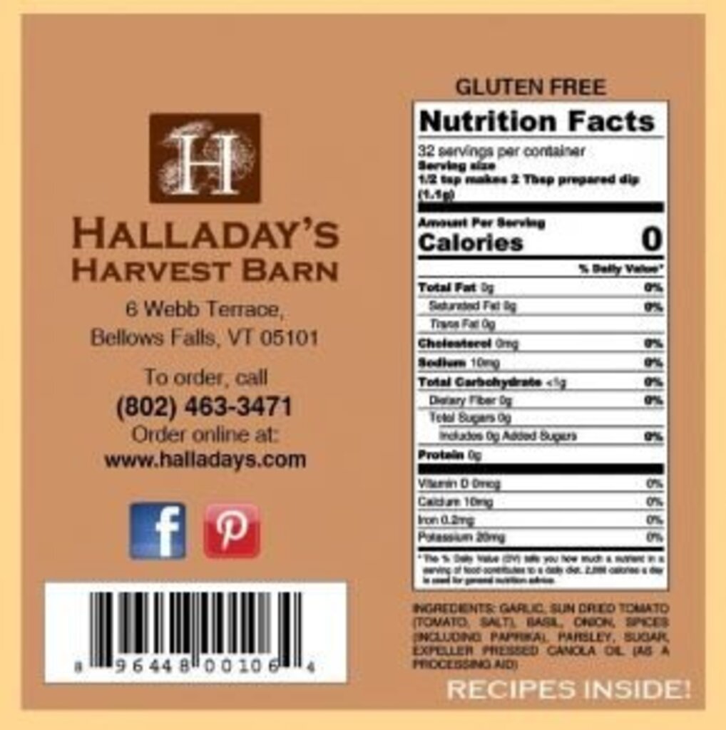 Halladay's Garlic Tomato Basil