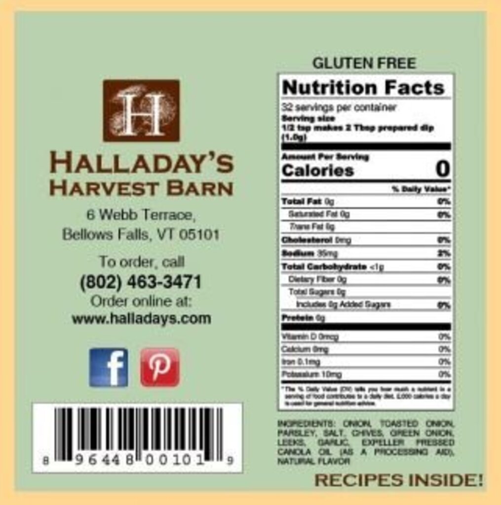 Halladay's Farmhouse Five Onion