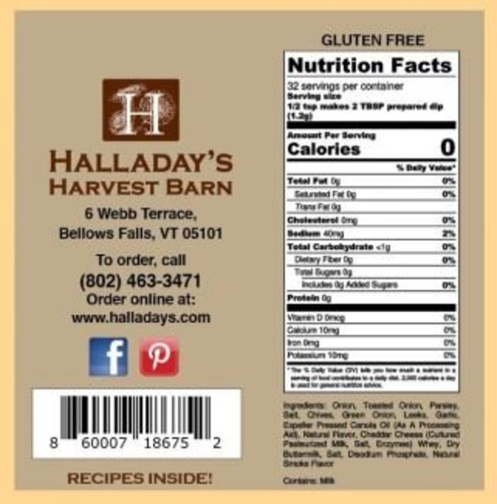 Halladay's Bacon Cheddar Onion