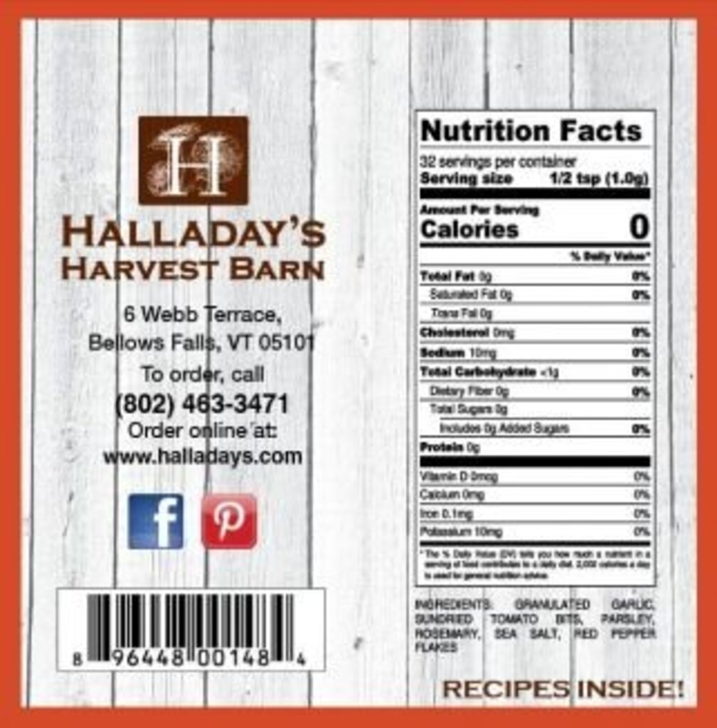 Halladay's Roasted Garlic Rosemary Mix