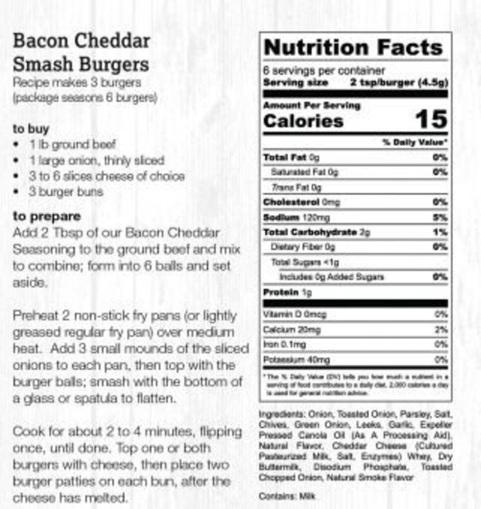 Halladay's Bacon Cheddar Smash Burger