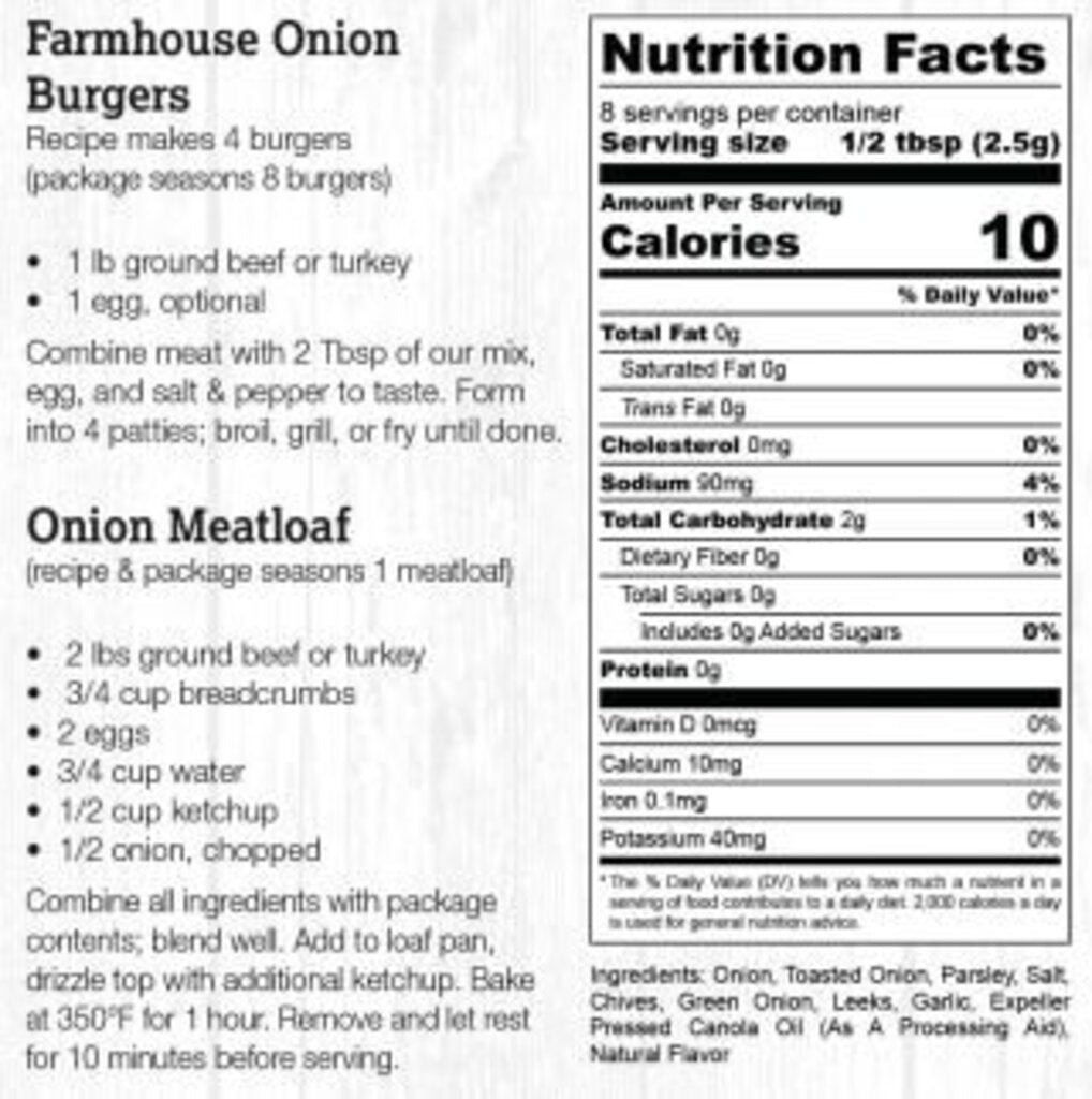 Halladay's Farmhouse Onion Burger