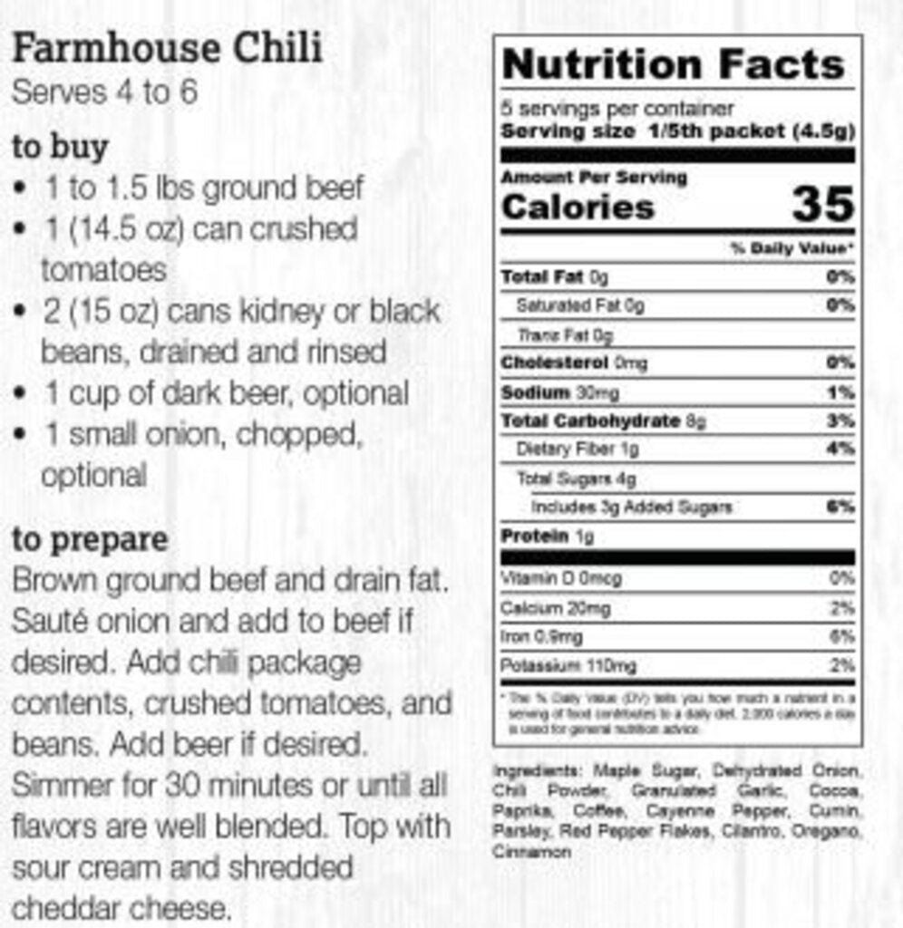 Halladay's Farmhouse Chili Mild