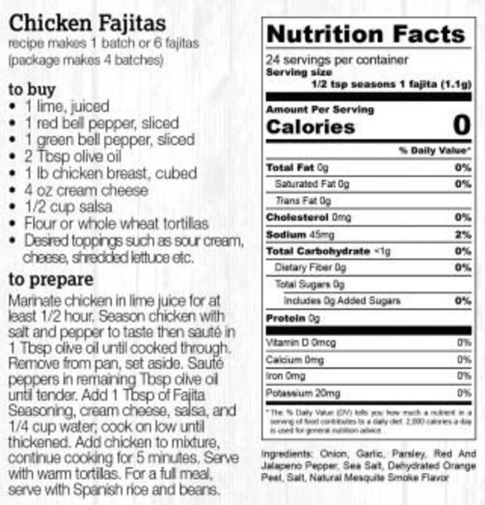 Halladay's Chicken Fajitas