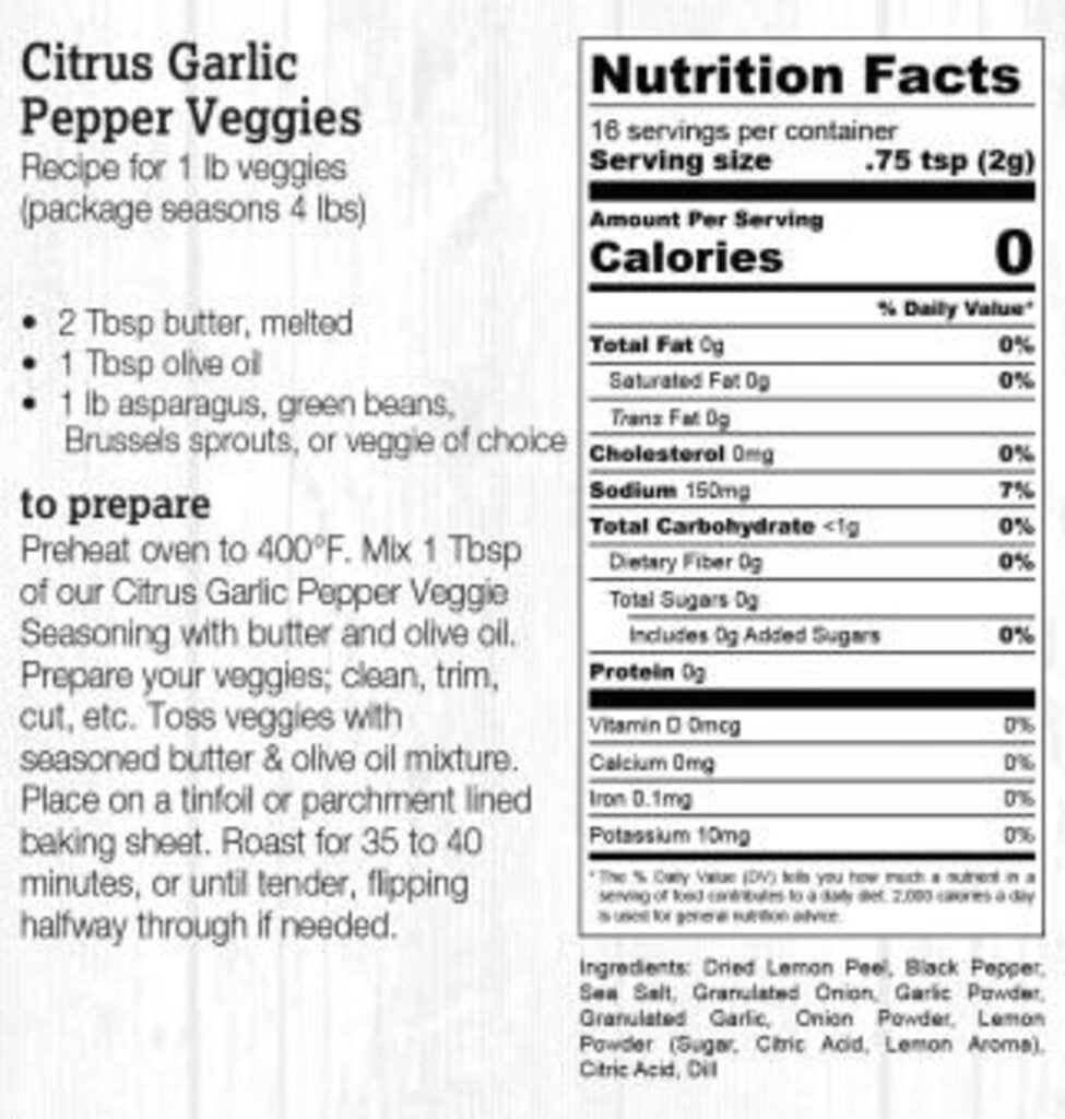 Halladay's Citrus Garlic Pepper