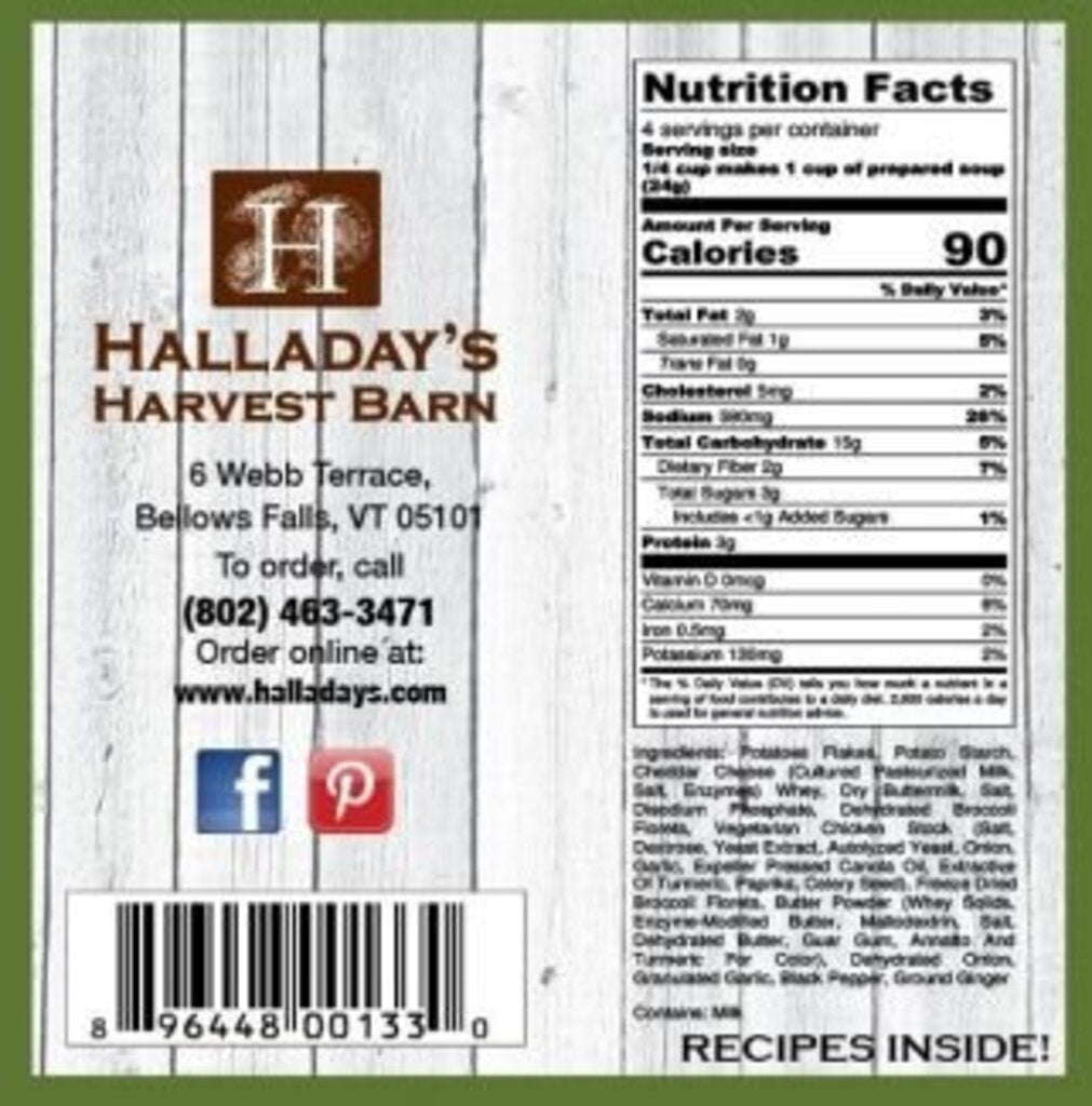 Halladay's Broccoli Cheddar Soup
