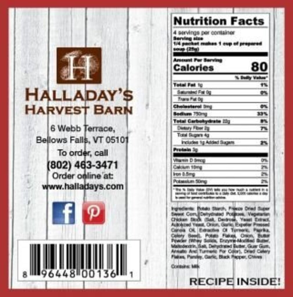 Halladay's Farmhouse Corn Chowder