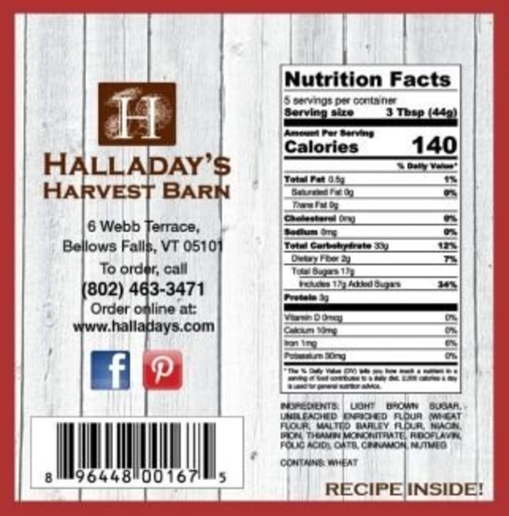 Halladay's Pumpkin Crisp