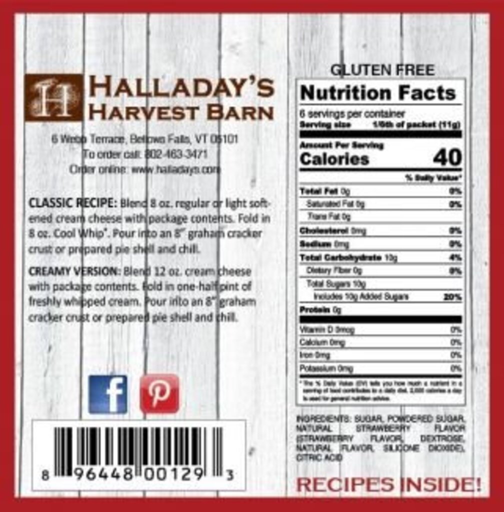 Halladay's Strawberry Cheesecake
