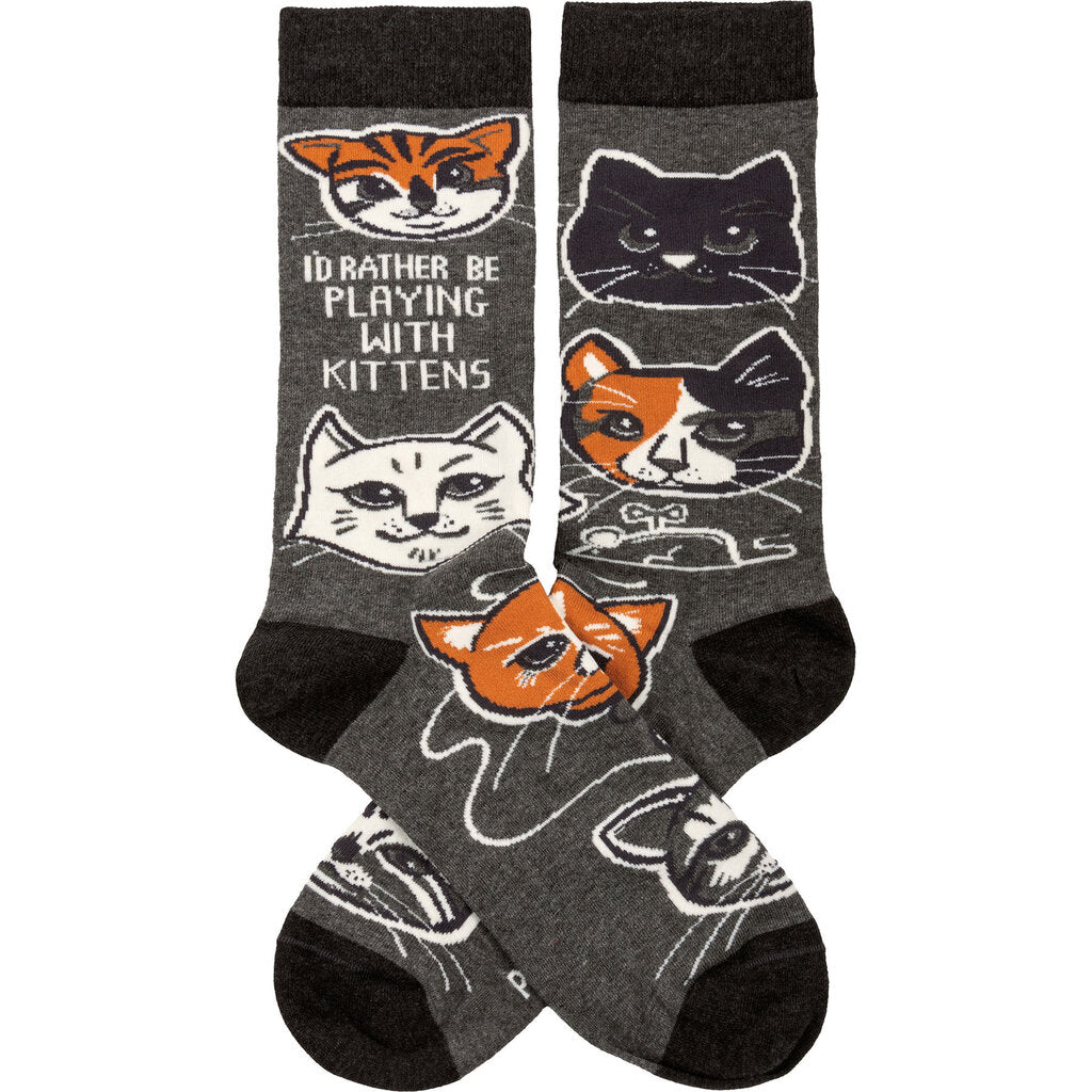 Socks- Playing with Kittens