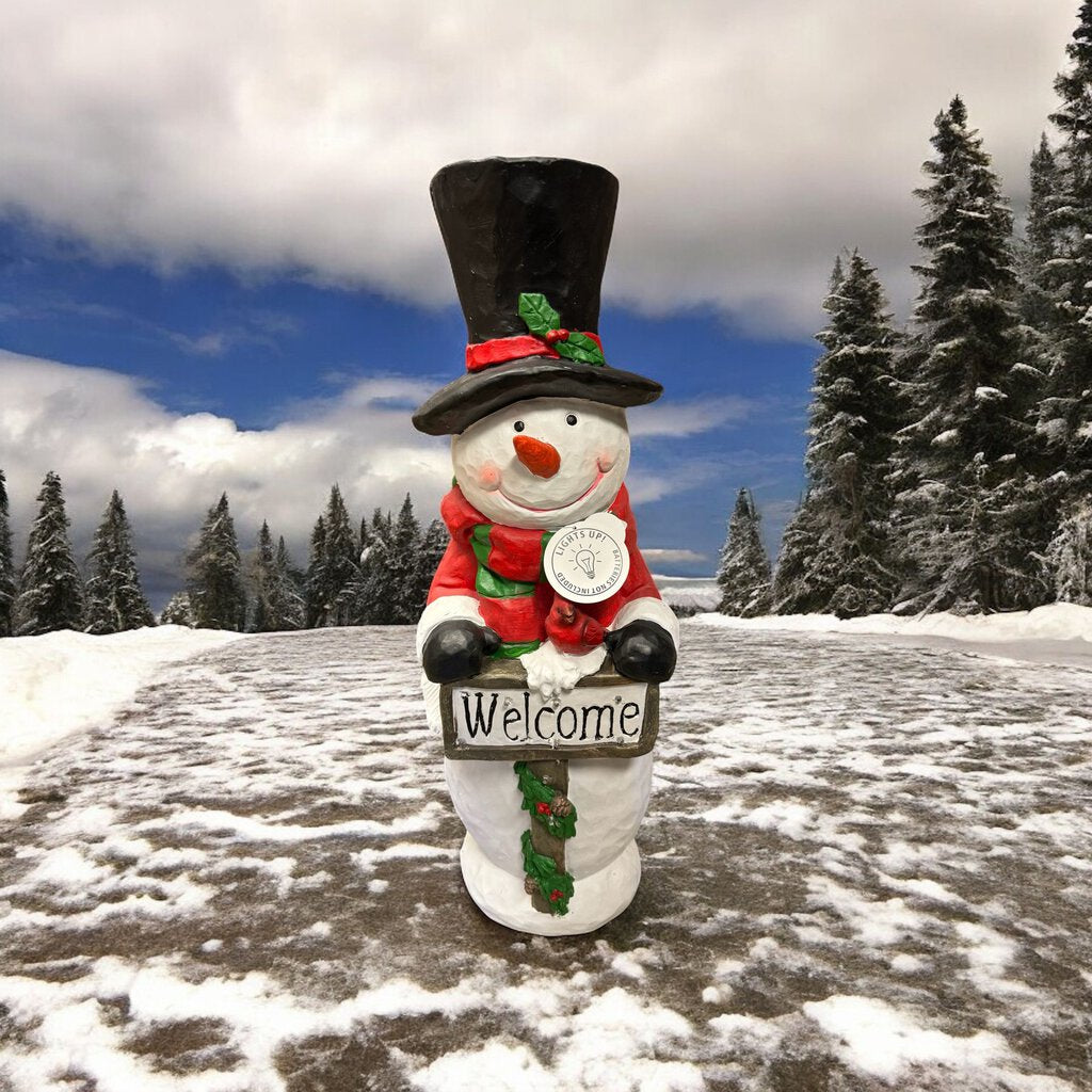 505-02523 Poly Snowman Porch Welcome