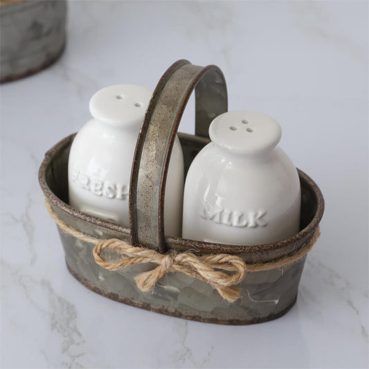 Milk Bottle Salt and Pepper Shakers
