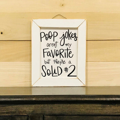 8x10 Lath Sign Solid #2 White Frame