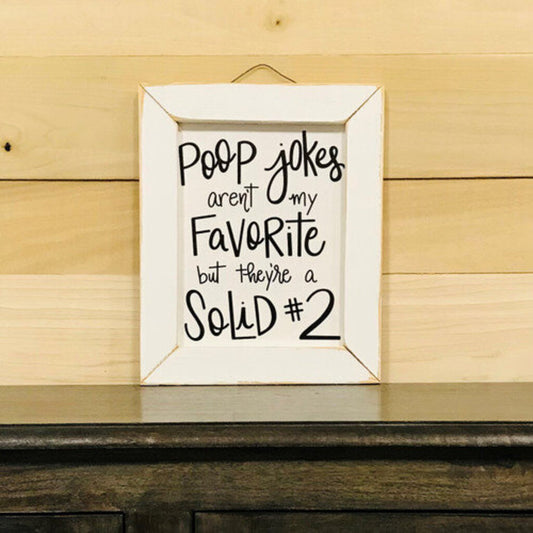 8x10 Lath Sign Solid #2 White Frame