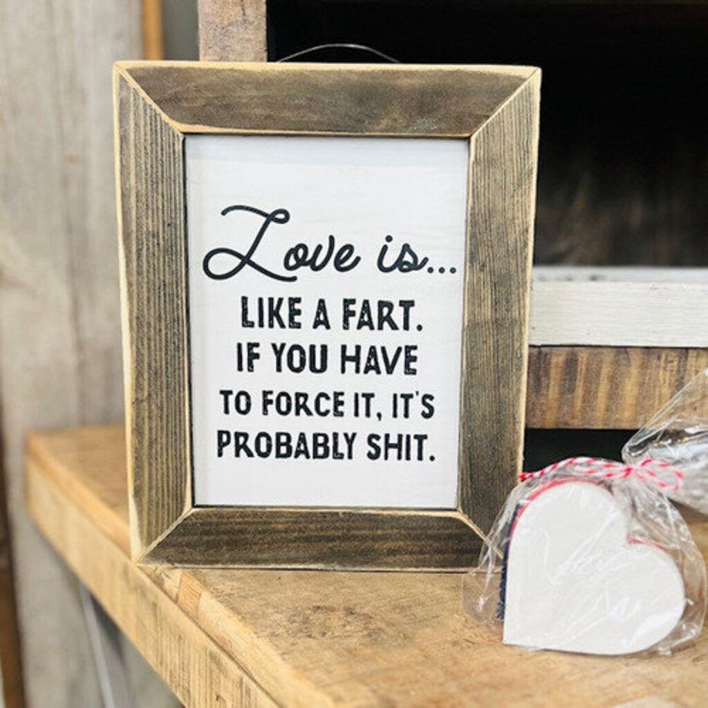 8x10 Lath Sign Love is Like