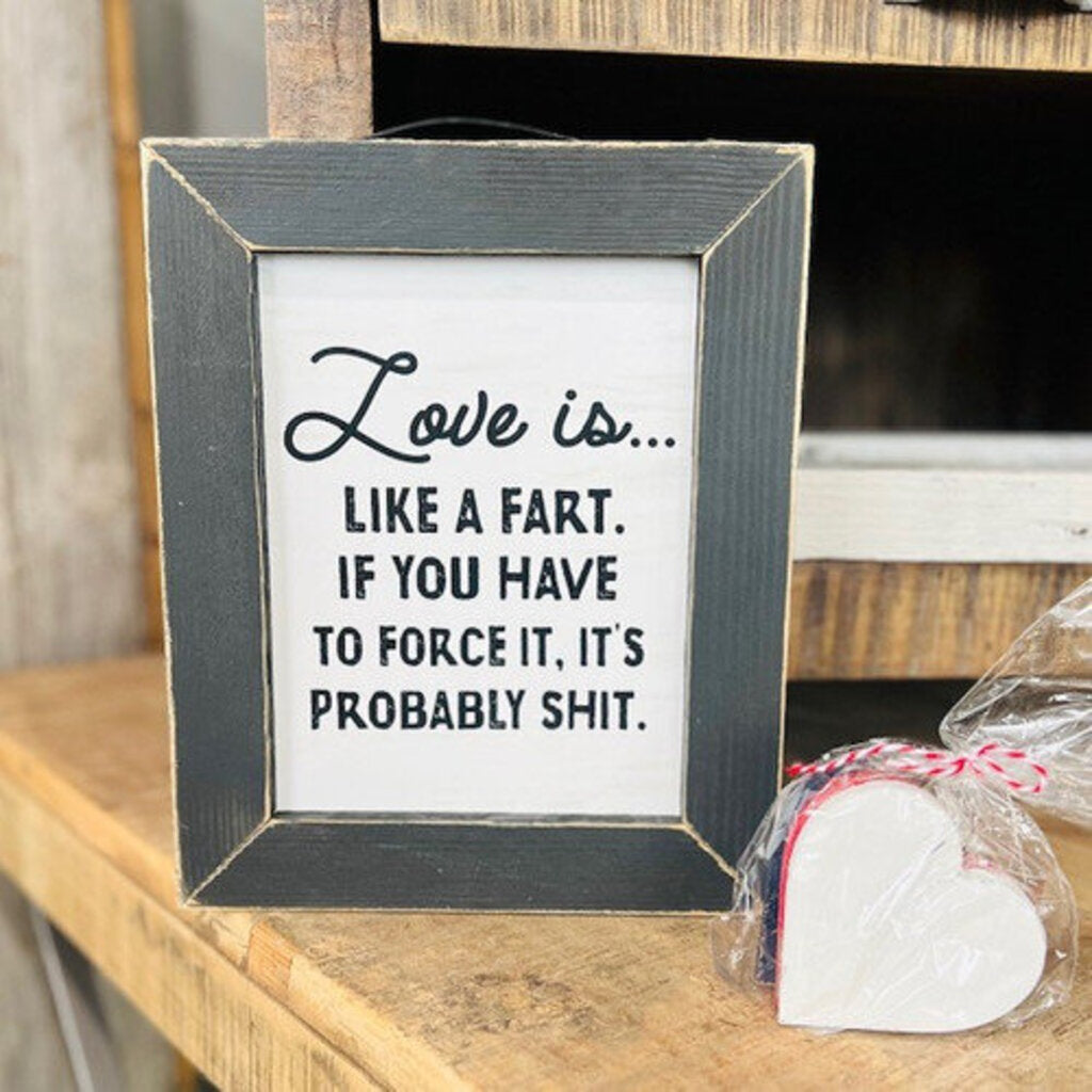 8x10 Lath Sign Love is Like