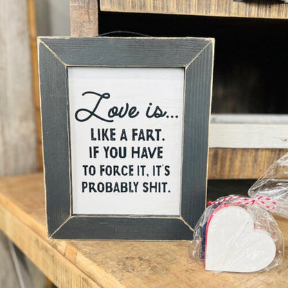 8x10 Lath Sign Love is Like