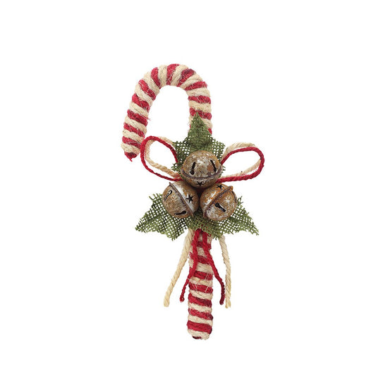Small Burgundy Candy Cane 8 in