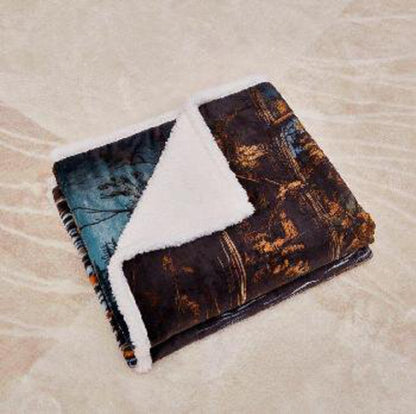 DTR24148 50x60 Down the River Sasquatch Flannel Throw