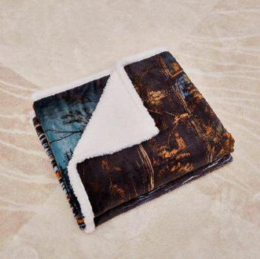 DTR24148 50x60 Down the River Sasquatch Flannel Throw