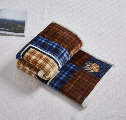 DTR10110 50x60 MoonDance Flannel & Sherpa Throw