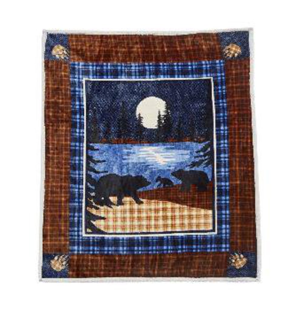 DTR10110 50x60 MoonDance Flannel & Sherpa Throw