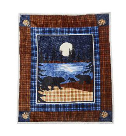 DTR10110 50x60 MoonDance Flannel & Sherpa Throw