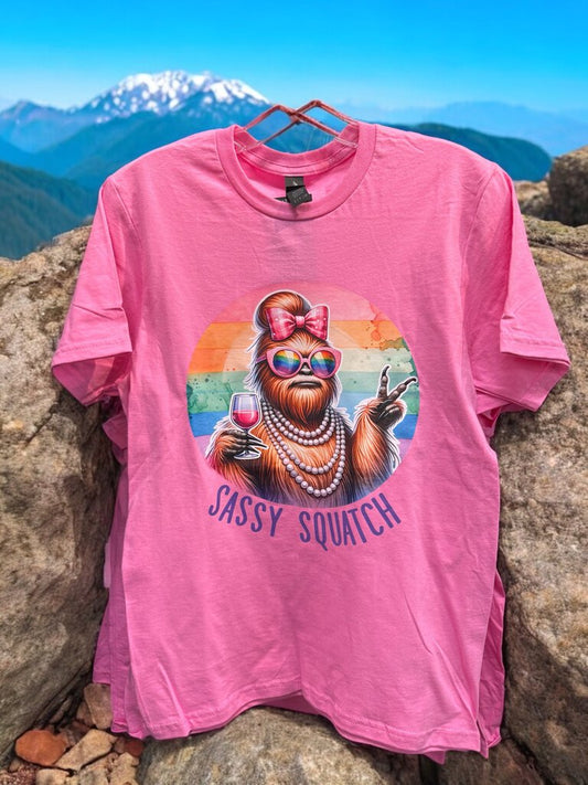 Sassy Squatch Pink Tee