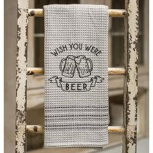 Wish You Were Beer Dish Towel