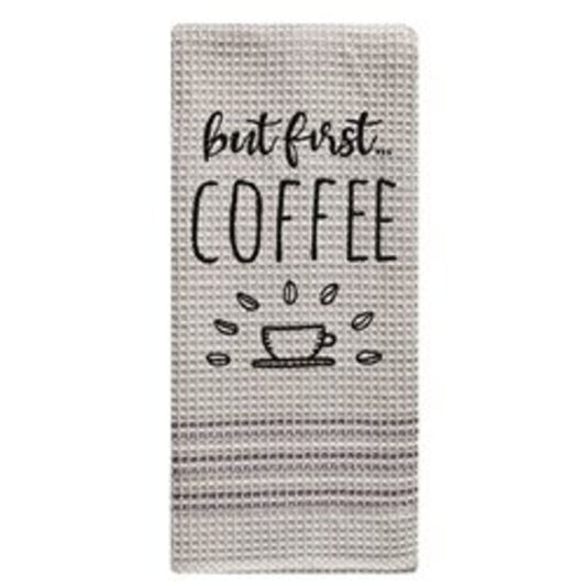 But First coffee Dish Towel