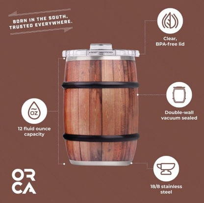 ORCA Barrel 12oz Oak Wood Grain