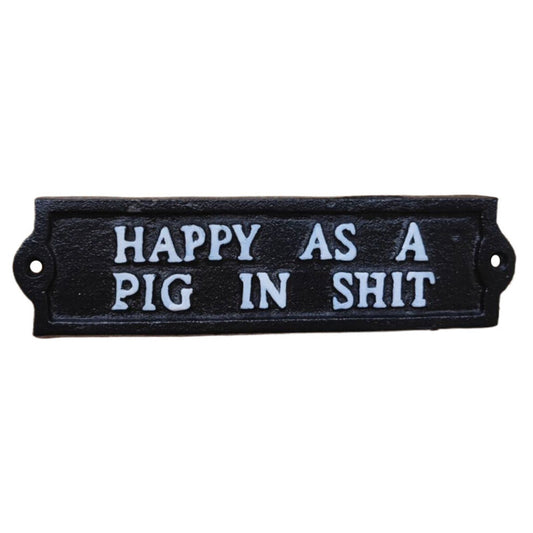 75930 8.5" Happy as a Pig Plaque