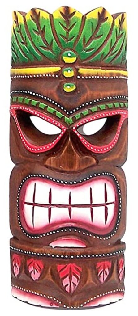 22419 12" Classic Tiki Mask/Pink