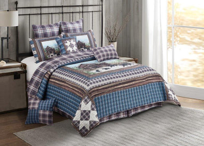 DQ23245K King Early Settlers Quilt Set