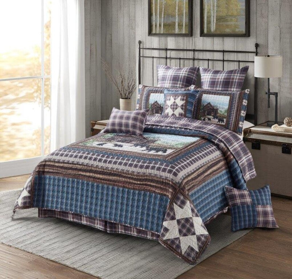DQ23245K King Early Settlers Quilt Set