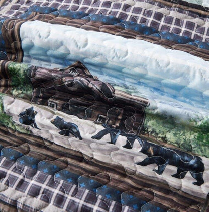 DQ23245K King Early Settlers Quilt Set