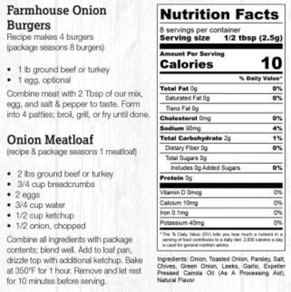Halladay's Farmhouse Onion Burger