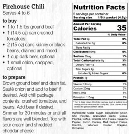 Halladay's Firehouse Chili Hot