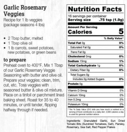 Halladay's Garlic Rosemary Veggie