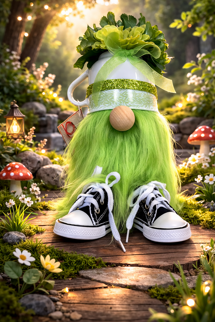 Tea Cup Gnome (neon grn)