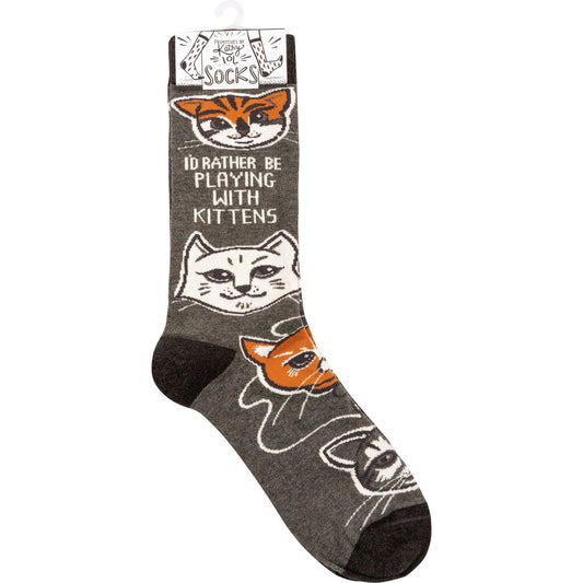 Socks- Playing with Kittens