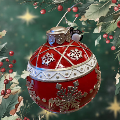 327-03154 Asst 8" Christmas Poly Ornament White