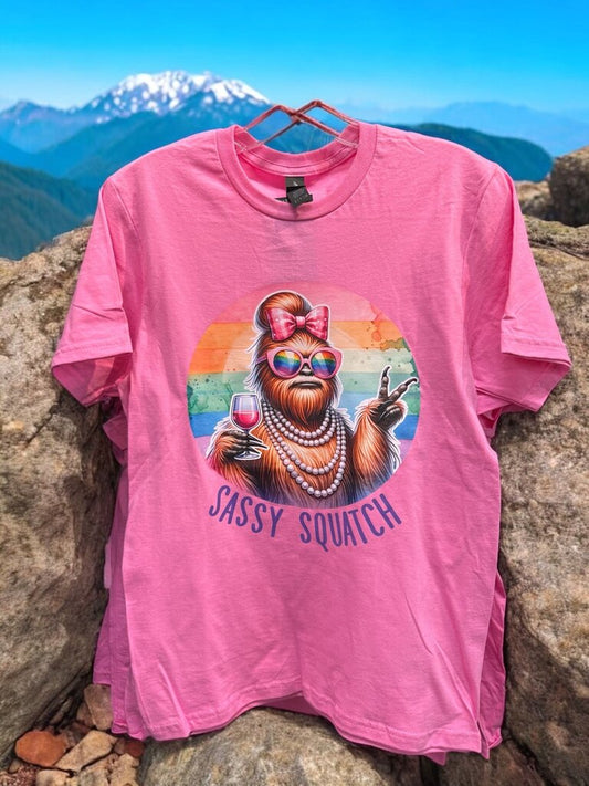 SO Sassy Squatch Pink Tee